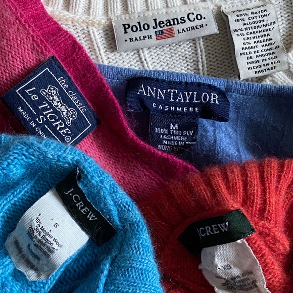 Lot of 5 I Damaged Soft Fuzzy Sweaters I Upcycling Crafting DIY - Picture 2 of 14